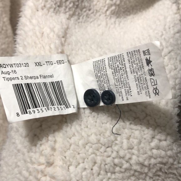 Quicksilver Sherpa Jacket Men 2XL Burgundy Plaid Cotton Polyester Lining Winter - Picture 11 of 12